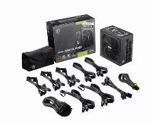 Fuente De Poder Msi Mag A1250gl Pcie5 1250 W, Atx 3.1, 80 Plus Gold, Fully-modular